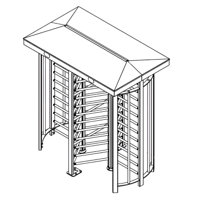 Двухпроходной уличный турникет Oxgard Praktika Т-10-G Double Pass
