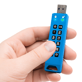 Флешка с пин кодом DataLock PRO3 Blue 128 GB USB 3.0