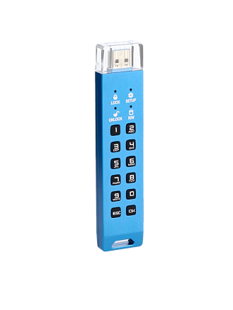 Флешка с аппаратным шифрованием DataLock PRO4 Blue 256 Gb USB 3.2