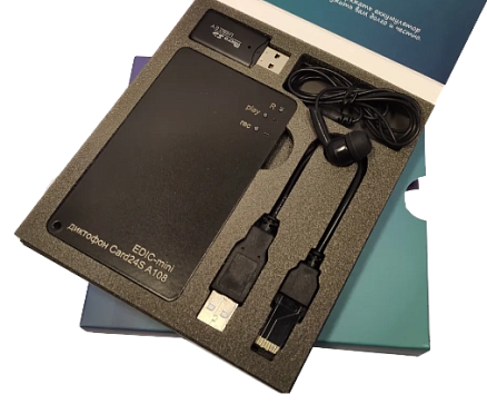 Мини диктофон EDIC-mini Card24S A108