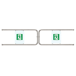 Двойная калитка-антипаника ASP с пиктограммой