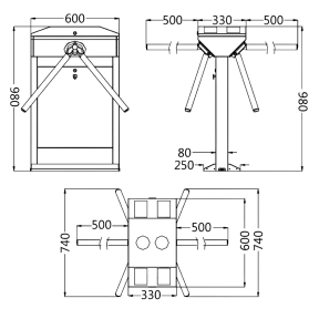 Турникет трипод двойной ZKTeco TS1200 Pro