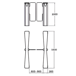 Турникет распашной SAIMA SWING GATE 330