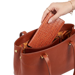 Чехол портмоне фарадея для телефона Faraday Bag PS2 Copper Croc