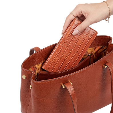 Чехол портмоне фарадея для телефона Faraday Bag PS2 Copper Croc