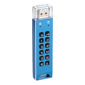 Флешка с пин кодом DataLock PRO3 Blue 64 Gb USB 3.0