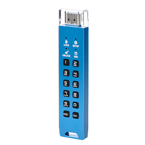 Флешка с пин кодом DataLock PRO4 Blue 128 Gb USB 3.2