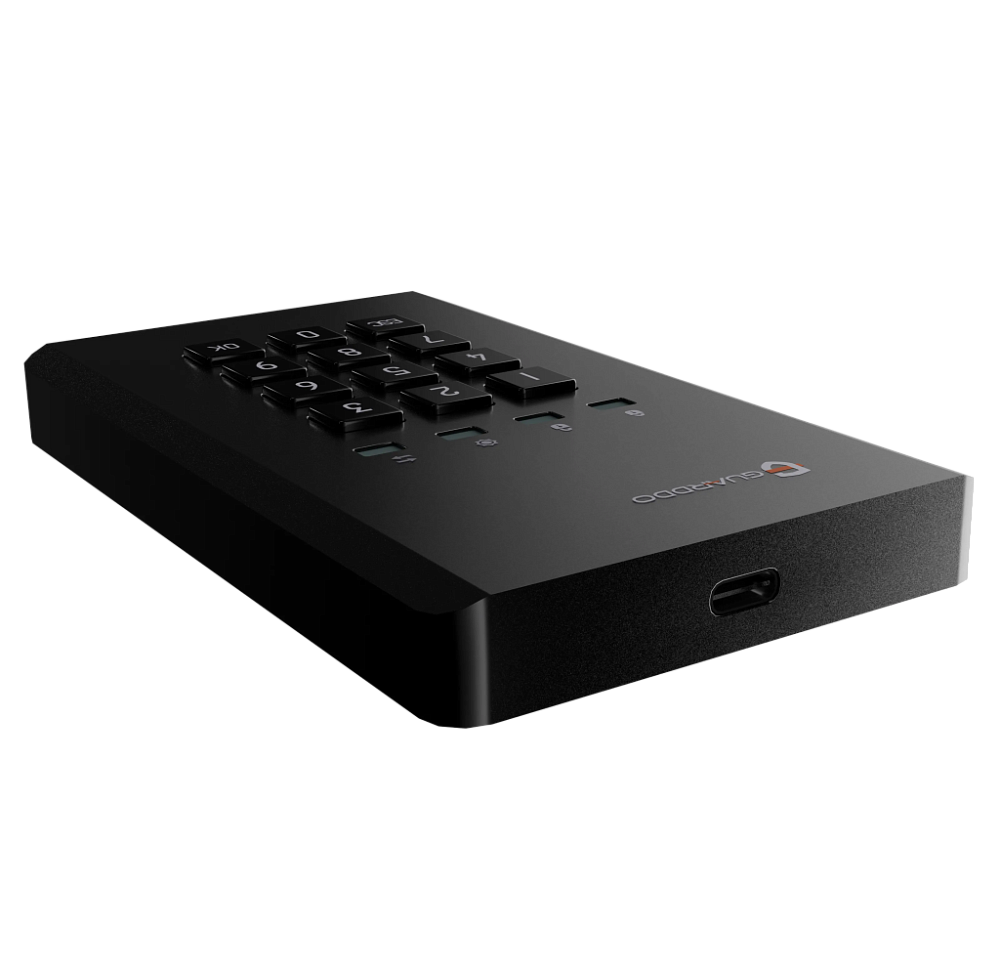 Внешний диск с шифрованием и пин-кодом GuardDo HDD 1 Тб