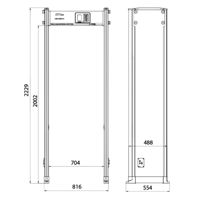 Арочный металлодетектор ZKTeco AMD1800 Pro