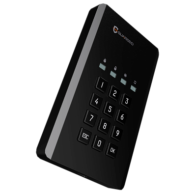 Внешний диск с шифрованием и пин-кодом GuardDo HDD 2 Тб (2,5)