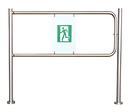 Секция с калиткой-антипаника ASP с пиктограммой