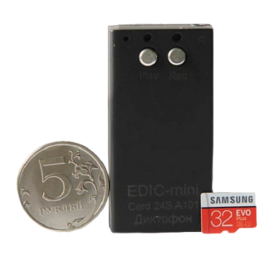 Мини диктофон EDIC-mini Card24S A101