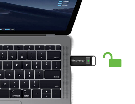 Флешка с аппаратным шифрованием iStorage DatAshur BT 64GB