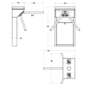 Турникет трипод ZKTeco TS1000 Pro