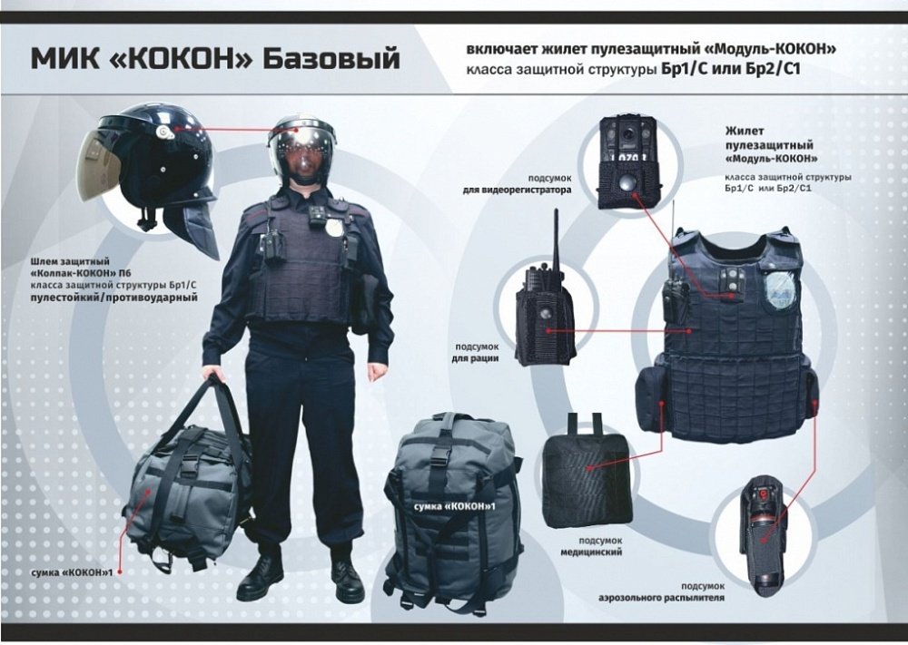 Модульный индивидуальный комплект сотрудника полиции КОКОН