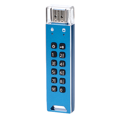 Флешка с пин кодом DataLock PRO3 Blue 128 GB USB 3.0