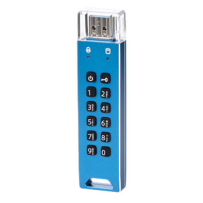 Флешка с шифрованием и пин-кодом DataLock PRO Blue 32Gb USB 3.0