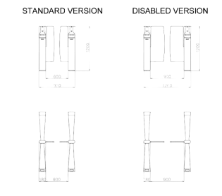 Турникет распашной SAIMA SWING GATE 285