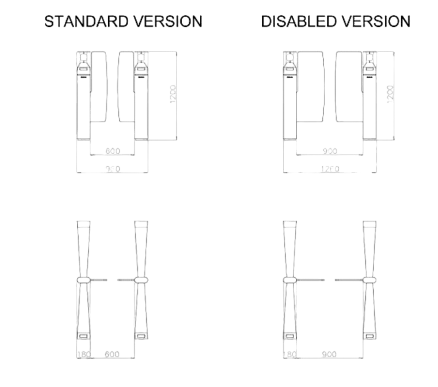 Турникет распашной SAIMA SWING GATE 285