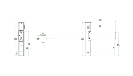 Турникет-калитка с распашной створкой ZKTeco SBT1000S