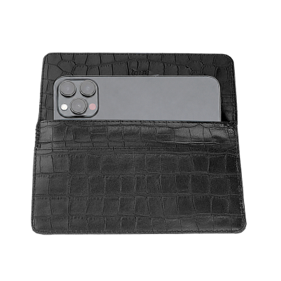 Чехол портмоне фарадея для телефона Faraday Bag PS2 Black Croc
