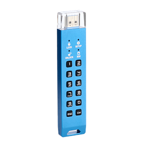 Флешка с шифрованием и паролем DataLock PRO4 Blue 512 Gb USB 3.2