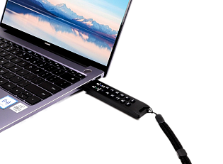 Флешка с аппаратным шифрованием DataLock PRO4 Blue 2 TB USB 3.2