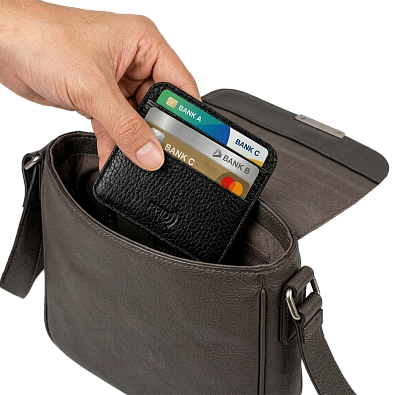 Чехол фарадея для банковских карт Faraday Bag KS-1 Black