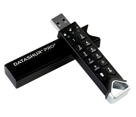 Флешка с аппаратным шифрованием iStorage DatAshur PRO2 64 Gb