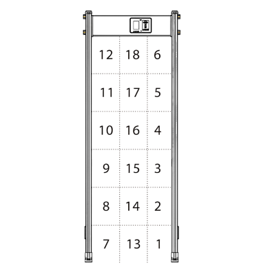 Арочный металлодетектор ZKTeco AMD1800