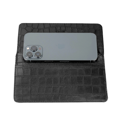 Чехол портмоне фарадея для телефона Faraday Bag PS2 Black Croc