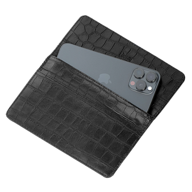 Чехол портмоне фарадея для телефона Faraday Bag PS2 Black Croc