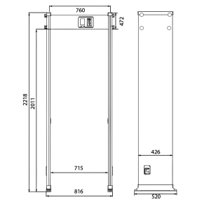 Арочный металлодетектор ZKTeco AMD600