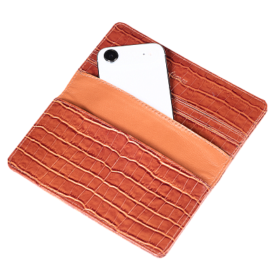 Чехол портмоне фарадея для телефона Faraday Bag PS2 Copper Croc