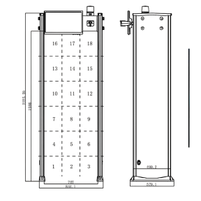Арочный металлодетектор ZKTeco ZK-D2180S TI с термодатчиком