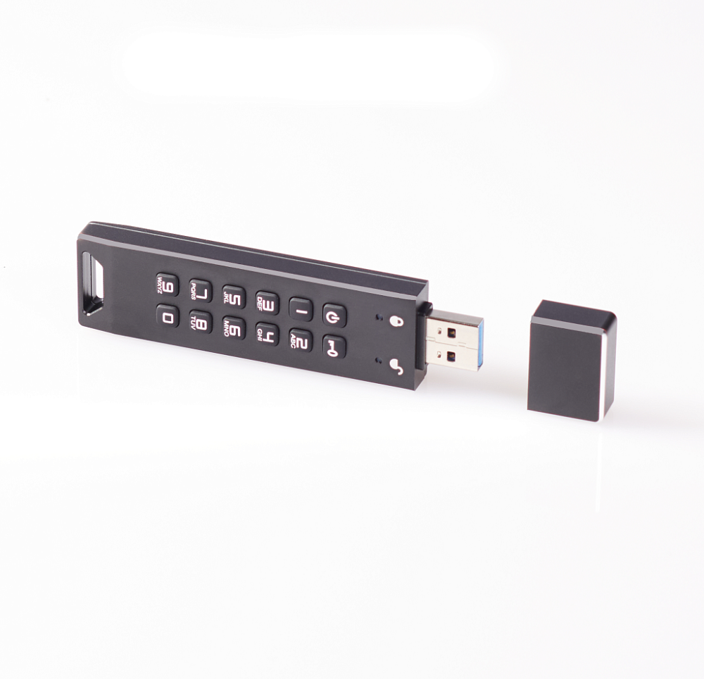Флешка с ПИН-кодом DataLock PRO 32Gb USB 3.0 защищенный флеш-накопитель с аппаратным шифрованием данных, пин-кодом