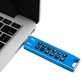 Флешка с пин кодом DataLock PRO3 Blue 64 Gb USB 3.0