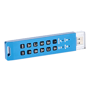 Флешка с пин кодом DataLock PRO4 Blue 128 Gb USB 3.2