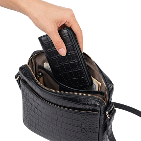 Чехол портмоне фарадея для телефона Faraday Bag PS2 Black Croc