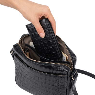 Чехол портмоне фарадея для телефона Faraday Bag PS2 Black Croc
